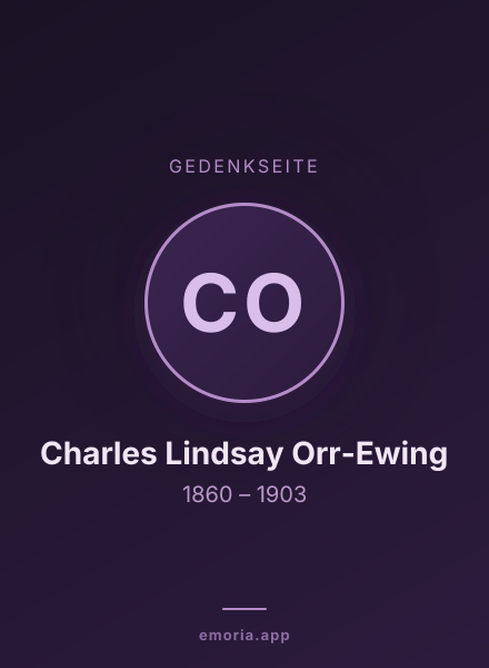 Gedenkportrait von Charles Lindsay Orr-Ewing