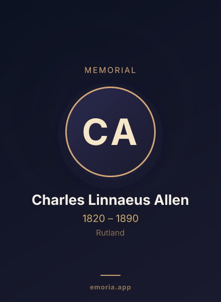 Memorial portrait of Charles Linnaeus Allen