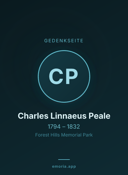 Gedenkportrait von Charles Linnaeus Peale
