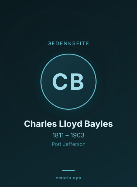 Gedenkportrait von Charles Lloyd Bayles