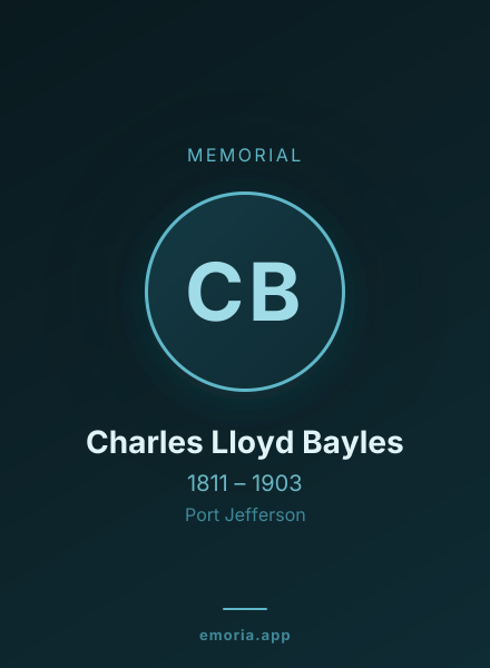 Memorial portrait of Charles Lloyd Bayles