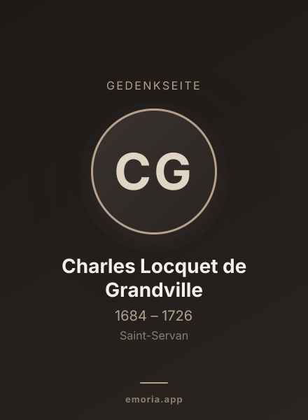 Gedenkportrait von Charles Locquet de Grandville