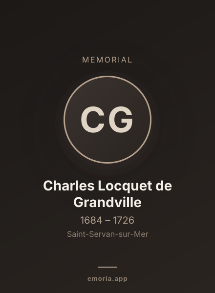 Memorial portrait of Charles Locquet de Grandville