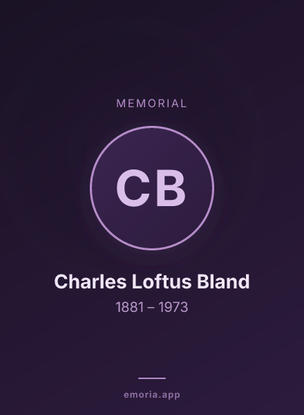Memorial portrait of Charles Loftus Bland