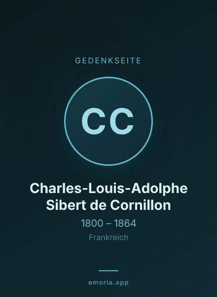 Gedenkportrait von Charles-Louis-Adolphe Sibert de Cornillon