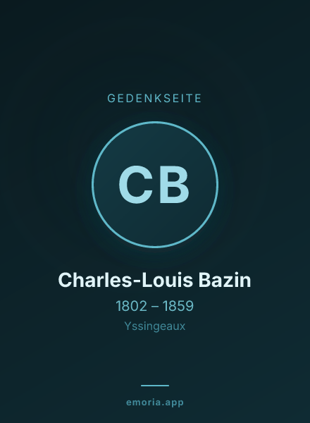 Gedenkportrait von Charles-Louis Bazin