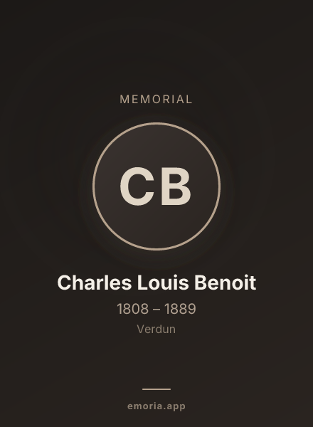Memorial portrait of Charles Louis Benoit