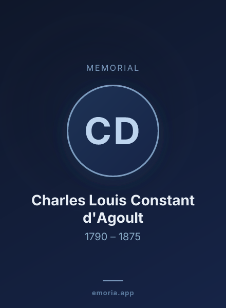 Memorial portrait of Charles Louis Constant d'Agoult