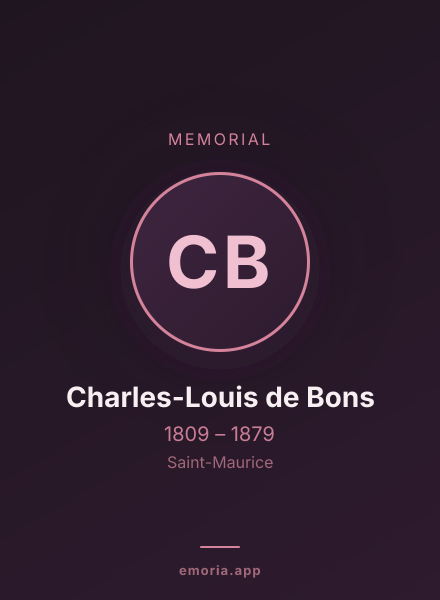 Memorial portrait of Charles-Louis de Bons