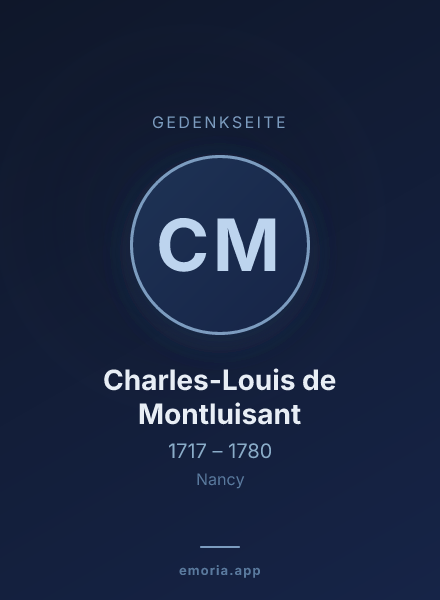 Gedenkportrait von Charles-Louis de Montluisant