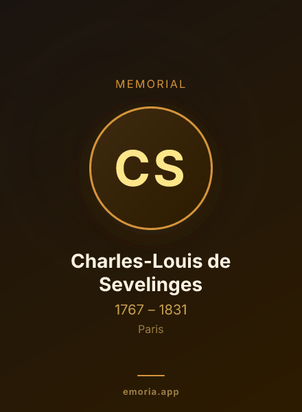 Memorial portrait of Charles-Louis de Sevelinges