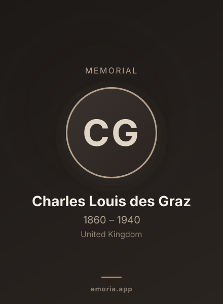 Memorial portrait of Charles Louis des Graz