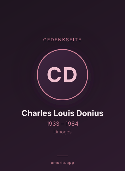Gedenkportrait von Charles Louis Donius