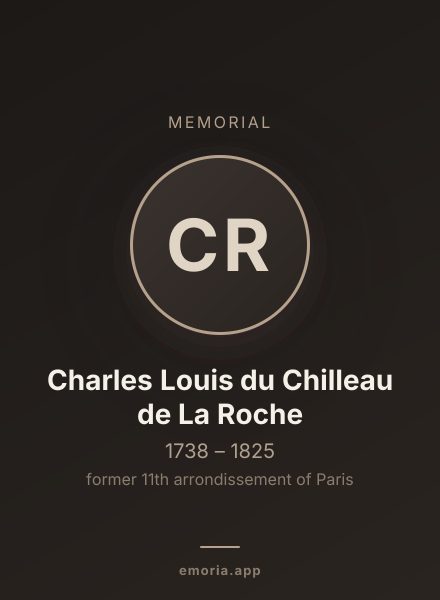 Memorial portrait of Charles Louis du Chilleau de La Roche