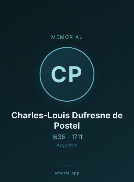 Memorial portrait of Charles-Louis Dufresne de Postel