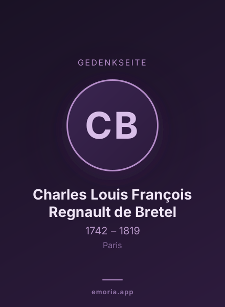 Gedenkportrait von Charles Louis François Regnault de Bretel