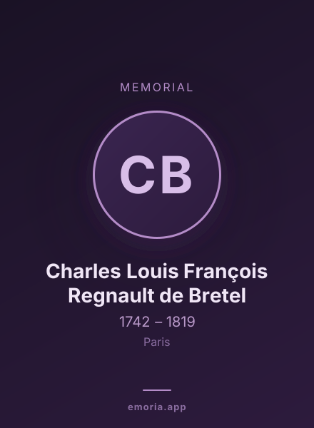 Memorial portrait of Charles Louis François Regnault de Bretel
