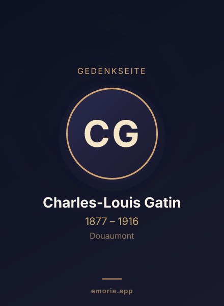 Gedenkportrait von Charles-Louis Gatin