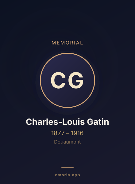 Memorial portrait of Charles-Louis Gatin