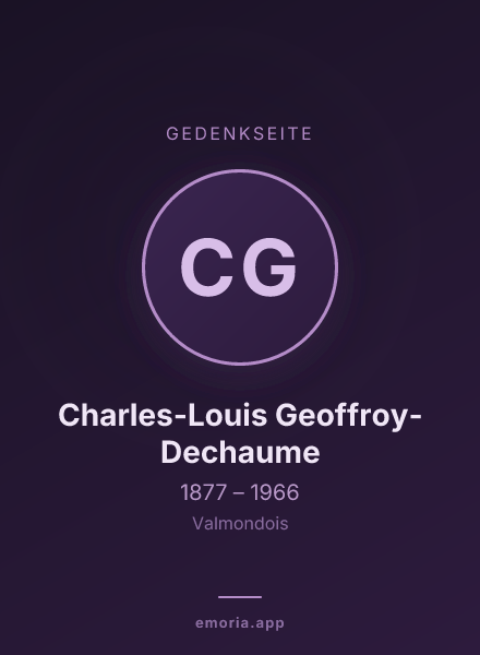 Gedenkportrait von Charles-Louis Geoffroy-Dechaume