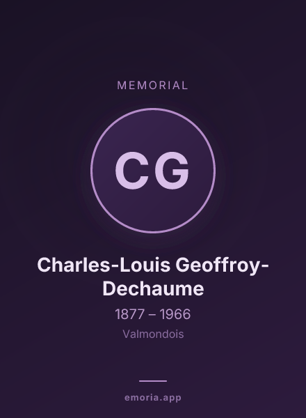 Memorial portrait of Charles-Louis Geoffroy-Dechaume