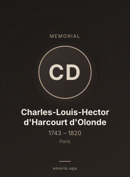 Memorial portrait of Charles-Louis-Hector d'Harcourt d'Olonde