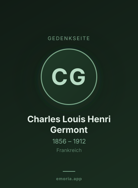 Gedenkportrait von Charles Louis Henri Germont