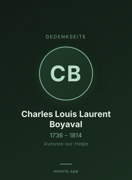 Gedenkportrait von Charles Louis Laurent Boyaval