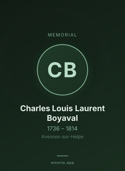 Memorial portrait of Charles Louis Laurent Boyaval