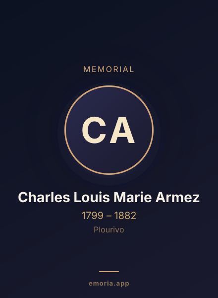 Memorial portrait of Charles Louis Marie Armez