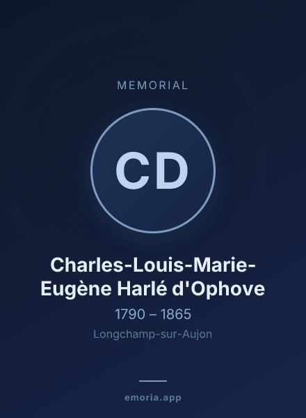 Memorial portrait of Charles-Louis-Marie-Eugène Harlé d'Ophove
