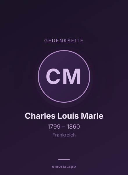 Gedenkportrait von Charles Louis Marle