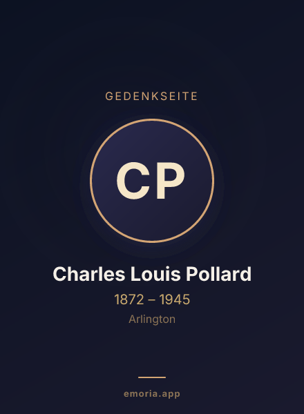 Gedenkportrait von Charles Louis Pollard