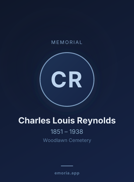 Memorial portrait of Charles Louis Reynolds