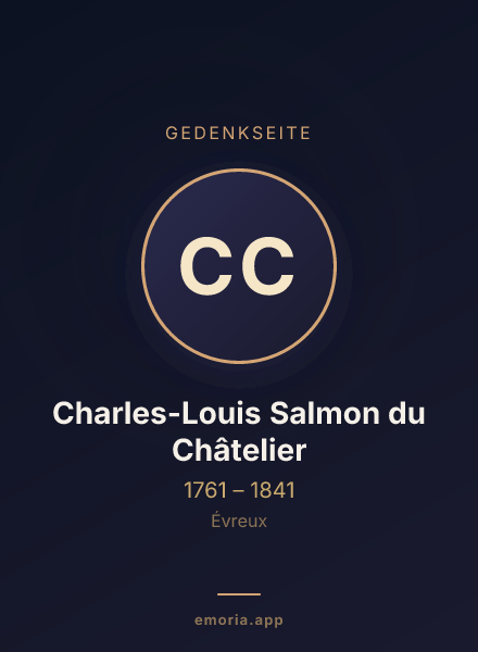 Gedenkportrait von Charles-Louis Salmon du Châtelier