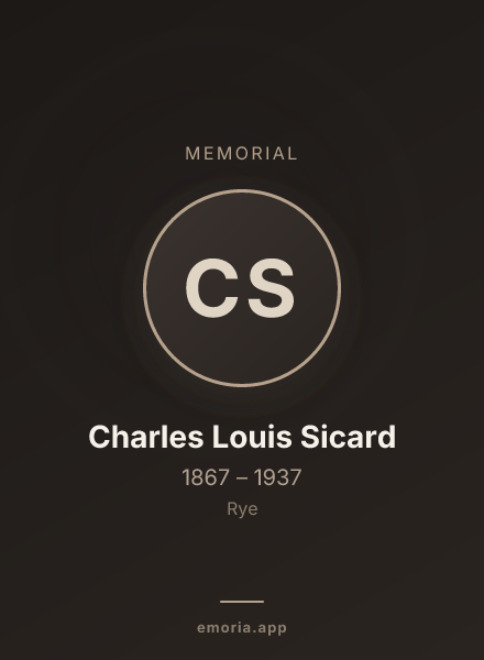 Memorial portrait of Charles Louis Sicard