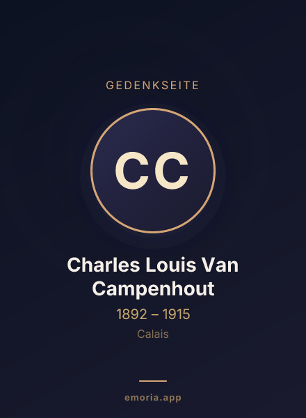 Gedenkportrait von Charles Louis Van Campenhout