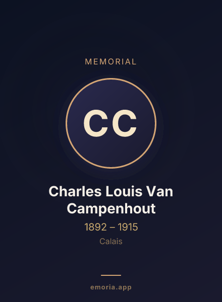 Memorial portrait of Charles Louis Van Campenhout