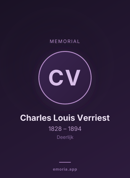 Memorial portrait of Charles Louis Verriest