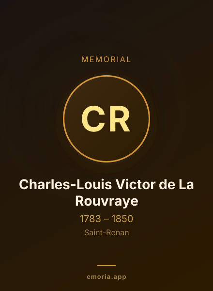 Memorial portrait of Charles-Louis Victor de La Rouvraye