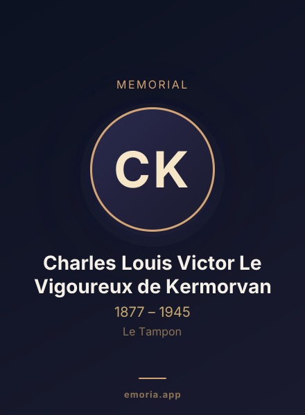 Memorial portrait of Charles Louis Victor Le Vigoureux de Kermorvan