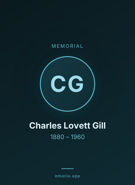 Memorial portrait of Charles Lovett Gill