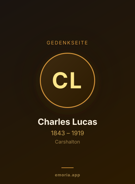 Gedenkportrait von Charles Lucas