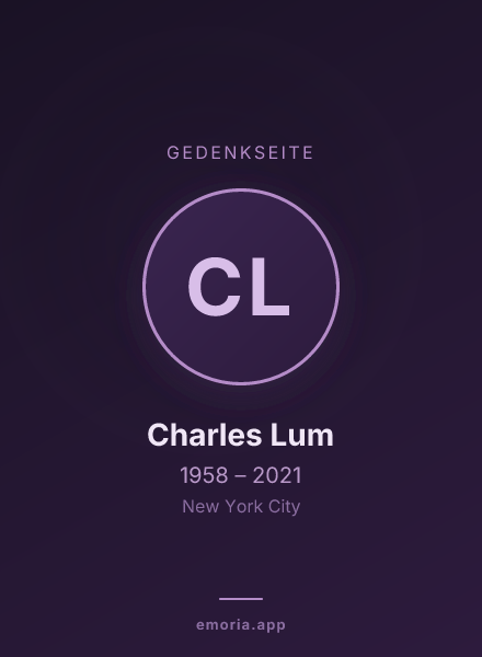 Gedenkportrait von Charles Lum