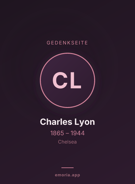 Gedenkportrait von Charles Lyon