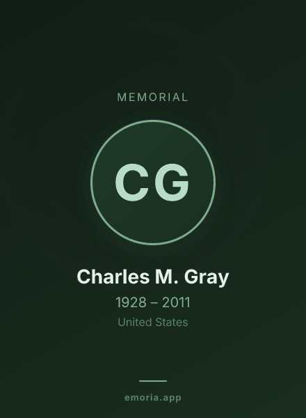 Memorial portrait of Charles M. Gray