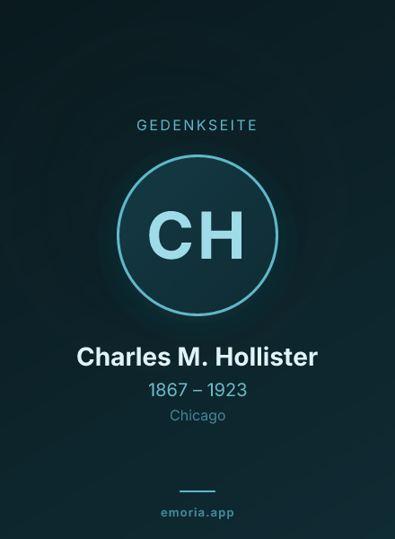 Gedenkportrait von Charles M. Hollister