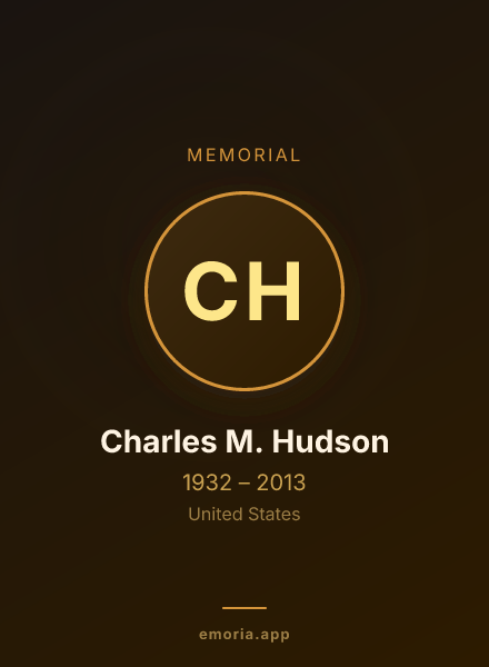 Memorial portrait of Charles M. Hudson