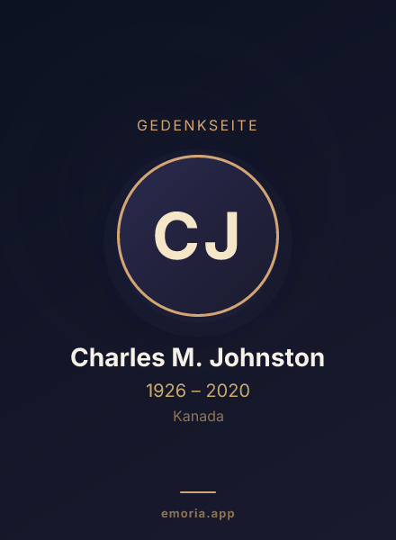 Gedenkportrait von Charles M. Johnston