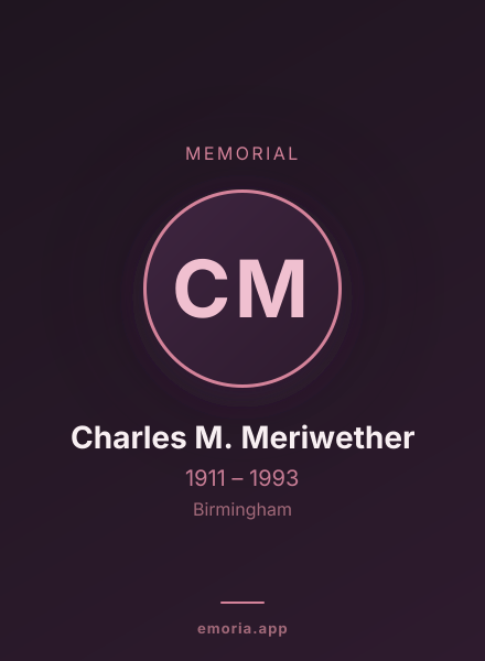 Memorial portrait of Charles M. Meriwether